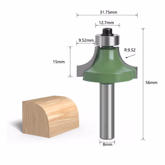 1/4shank 6mm Router Bit Set Hex Bolt Kev Hole Bits Millina Cutter for Woodworking