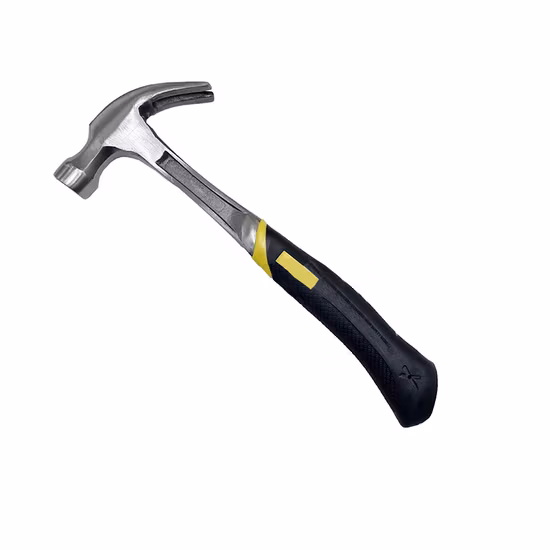 Wholesale Consitruation Tools 45#Carbon Steel 8oz Claw Hammer with Fiber Glass Handle