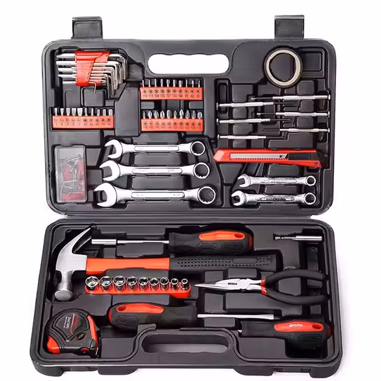 36PCS Household Repair Tools Screw Driver Screwdriver Plier Hammer Hand Tool Kit Set with Toolbox Storage Case